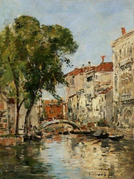 Small Canal in Venice - 尤金·布丹